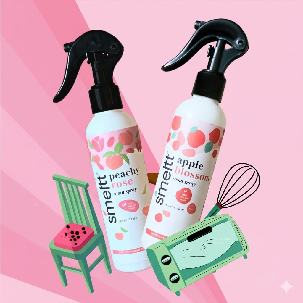 Peachy Rose & Apple Blossom Natural Room Spray 180ml - Combo