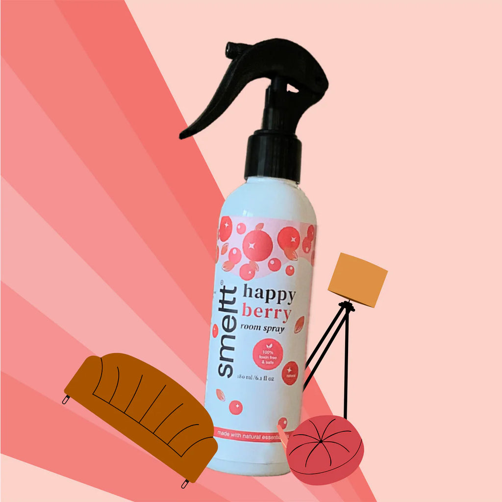 happy berry & peachy rose natural room spray 180ml - Combo